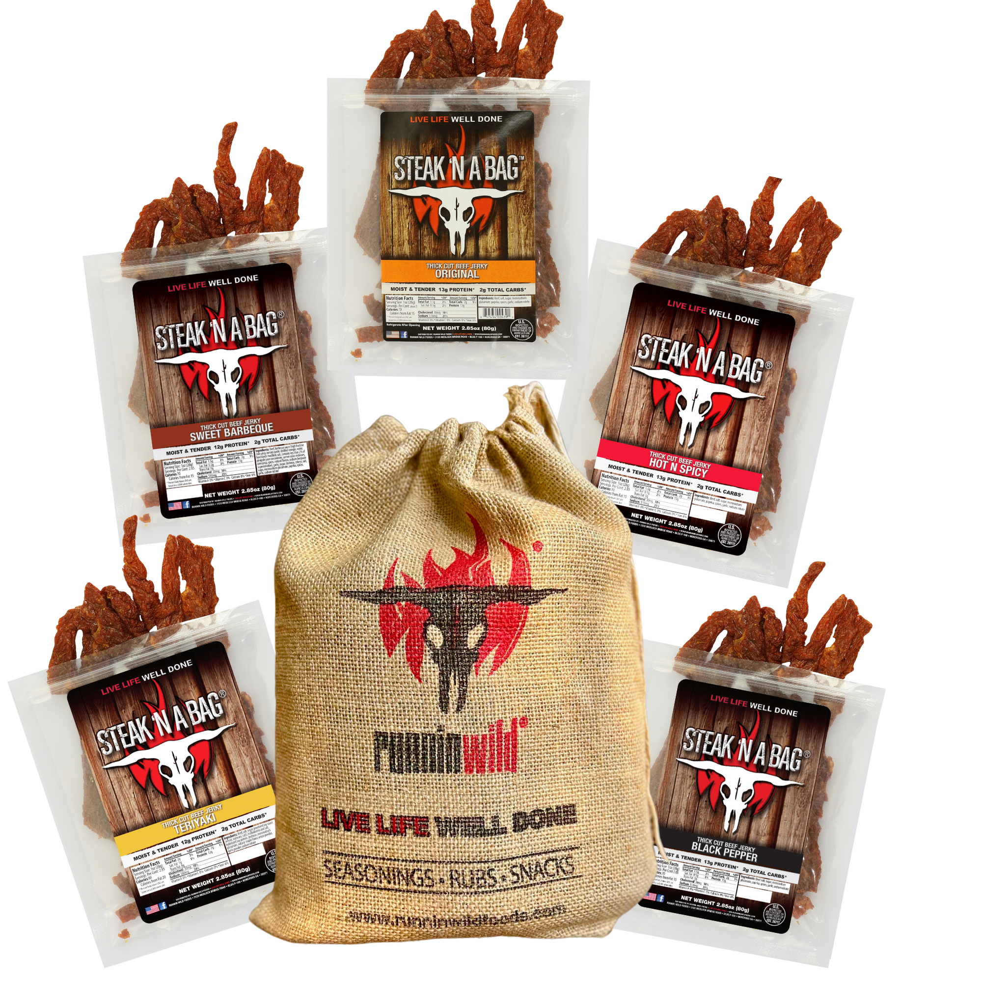 beef jerky calories per bag