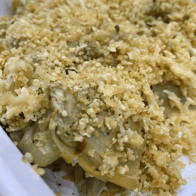 Artichoke Gratinata w/ Garlic Butter