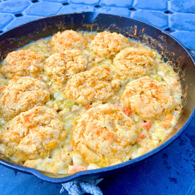 Southern Cheddar Biscuit Chicken Pot Pie