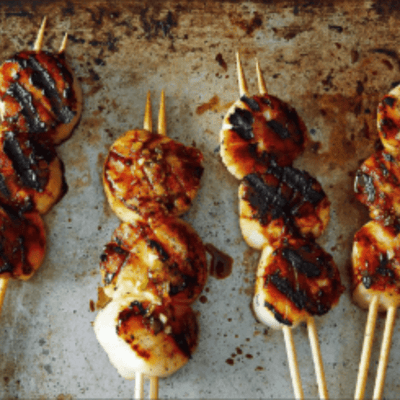 Flamin' Grilled Scallops