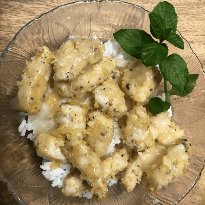 Potato Chip Chicken with Lemon Sauce