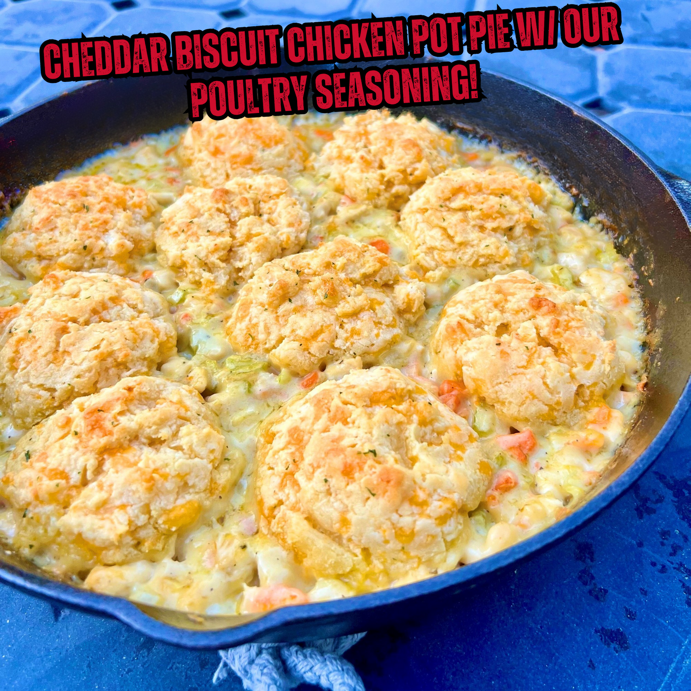 Chicken Pot Pie with Cheddar Biscuits Recipe