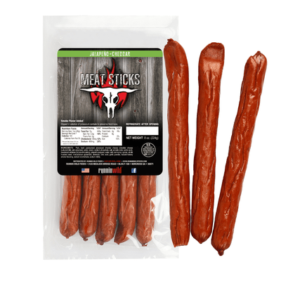 8oz Jalapeno Cheddar Meat Sticks - Runnin Wild Foods